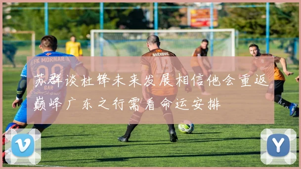 苏群谈杜锋未来发展相信他会重返巅峰广东之行需看命运安排